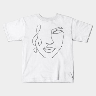 Abstract Face musical note Kids T-Shirt